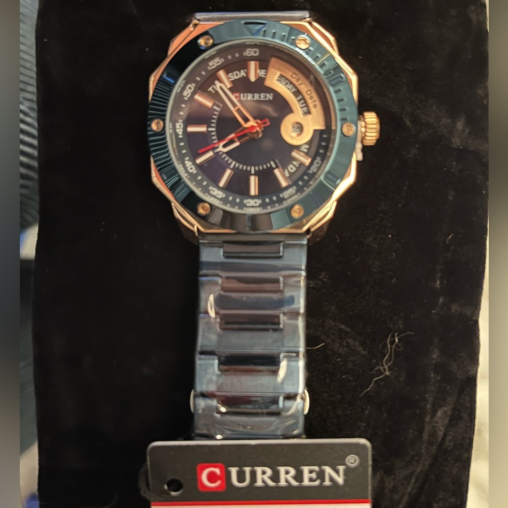 CURREN Men’s dress watch - blue metallic.  Brand new with tags!